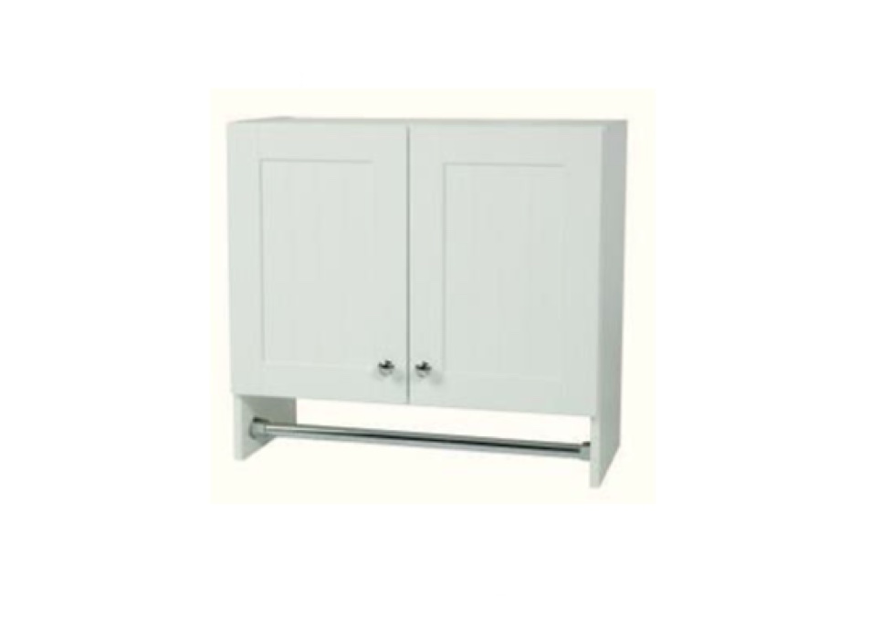 Wall Mount Cabinet with Double Doors and Hanging Bar