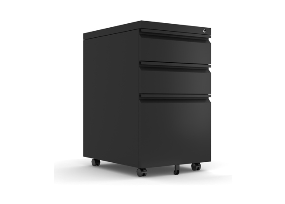 Mobile File Cabinet 3-Drawer Pedestal with Lock for Storage Use for Home Office and Business Enterprise, Letter/Legal Size